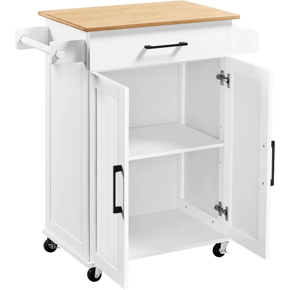 Kitchen Q - Carrito de Cocina Rodante Blanco con