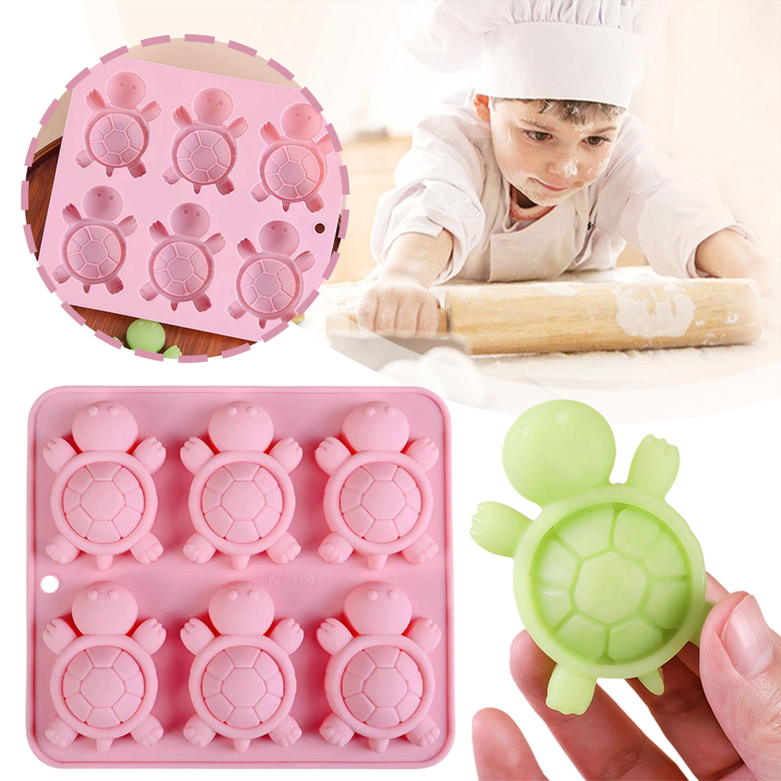 Kitchen Appliances For Baking - Tortugas Bandeja de hielo Tortugas 3D