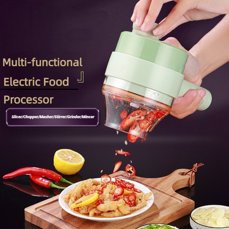 Kitchen Q - Procesador de alimentos eléctrico inalámbrico, cortador