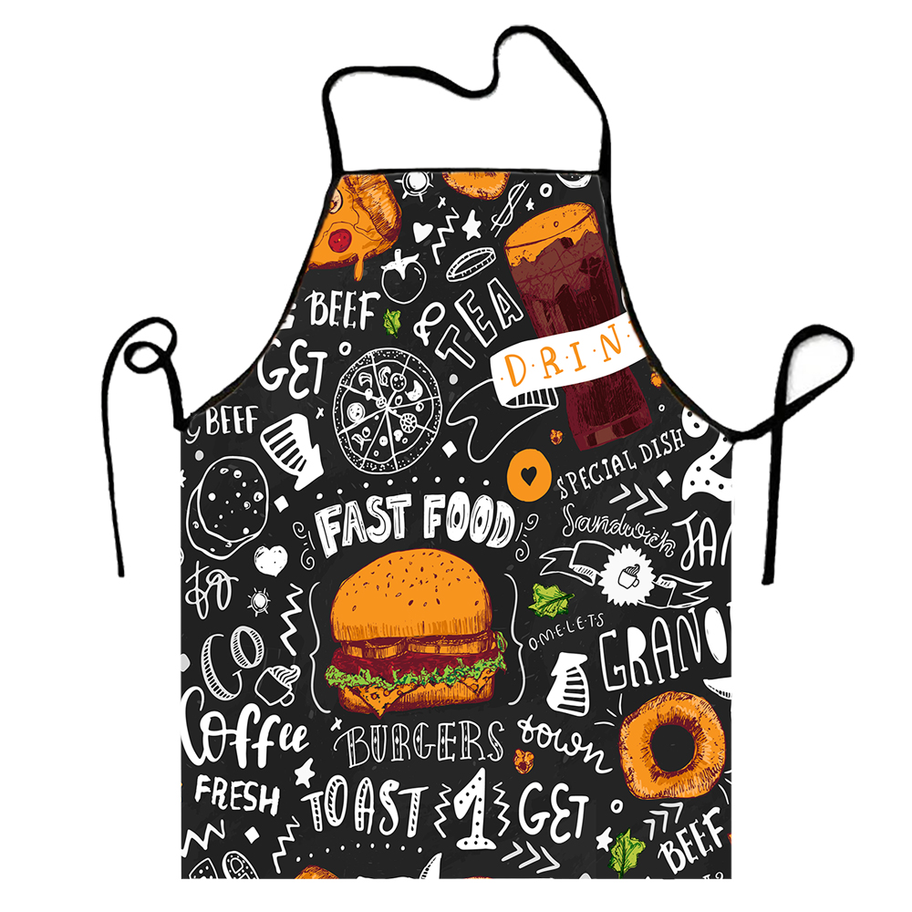 Super Kitchen Baking Mat - Delantal impermeable con patrón de hamburguesa
