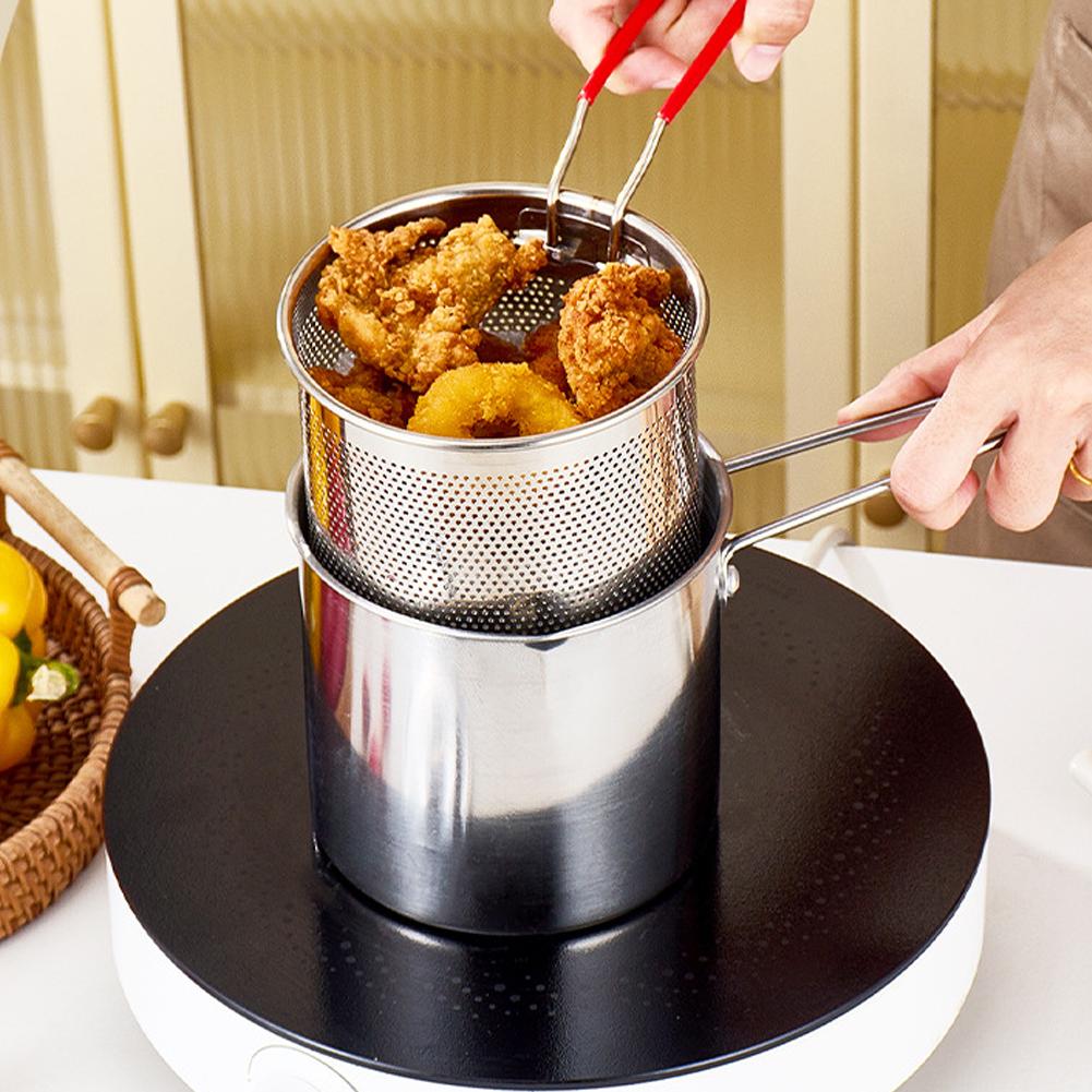Miniature Baking Kitchen - Olla freidora profunda de acero inoxidable