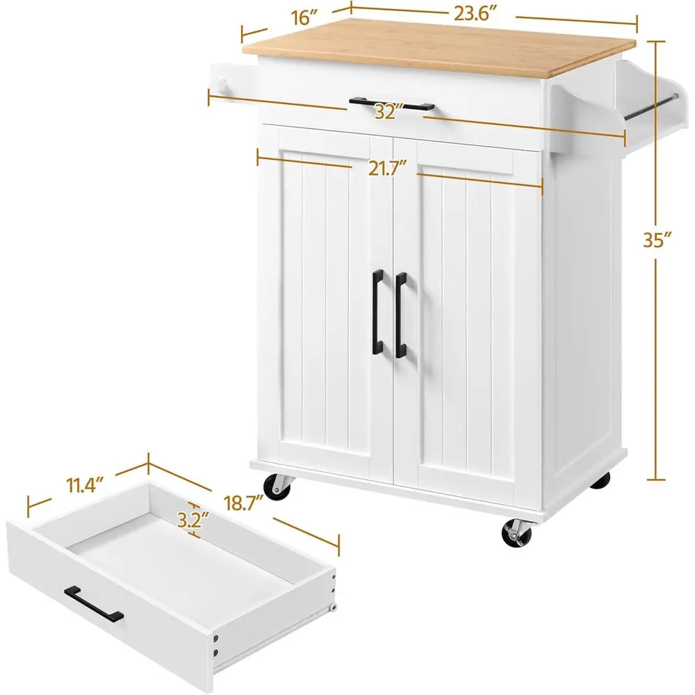Carrito de Cocina Rodante Blan - Kitchen Q reseña y precio