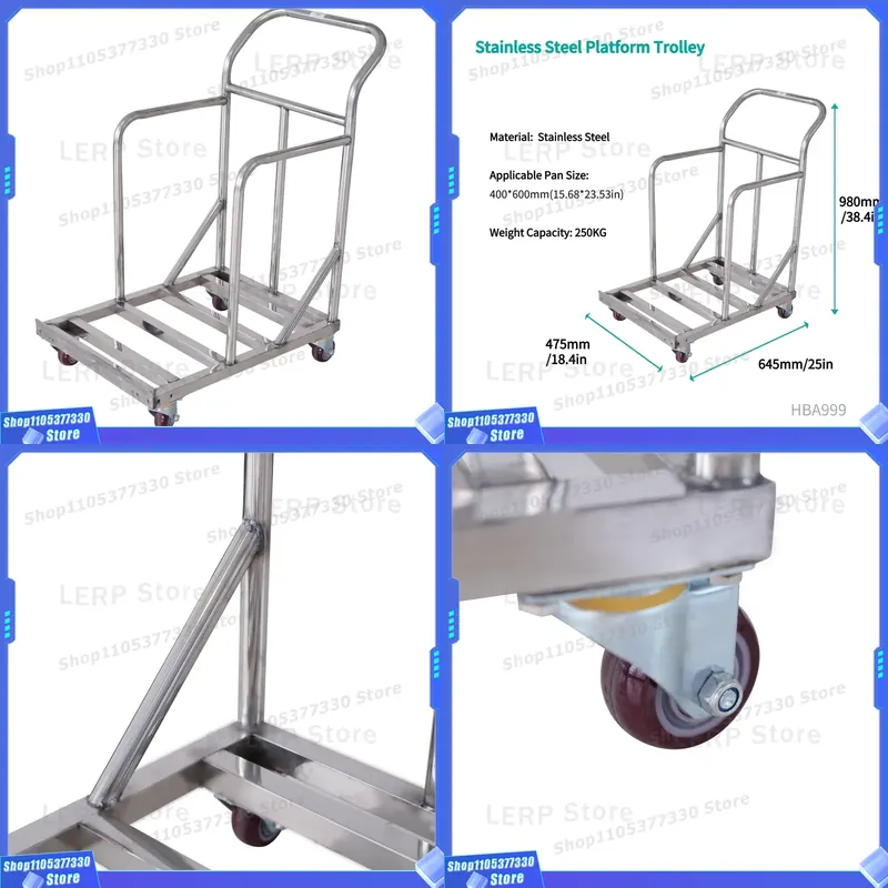 Carrito de Cocina de Acero Ino - Kitchen Baking Trolley reseña y precio