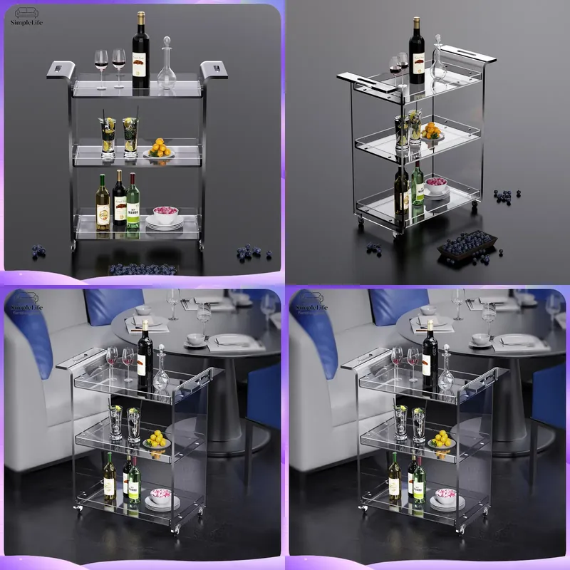 Carrito de Cocina Moderno de 3 - Kitchen Baking Trolley reseña y precio